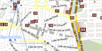 Stadtplan Casa-Museo de Lope de Vega Madrid